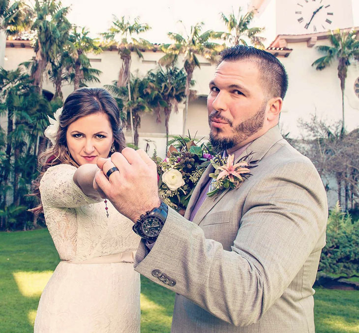 santa-barbra-court-house-wedding-bride-groom-showing-off-rings-northridge-wedding-photography